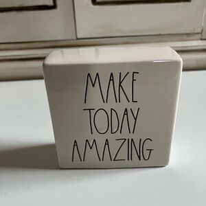 Rae Dunn “Make Today Amazing” Paperweight Ceramic Office Desk Art Decor Inspire